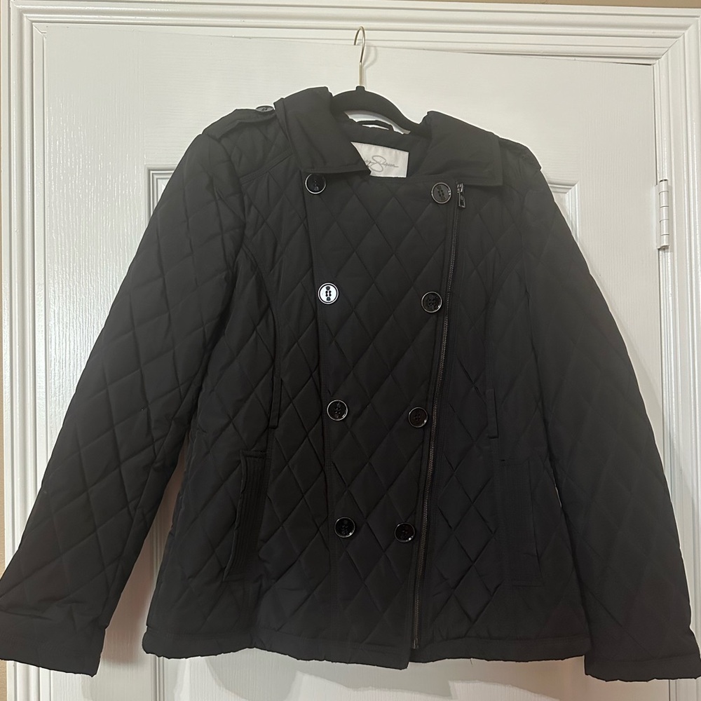 Jessica Simpson Zip up Winter Coat. Missing waist strap.